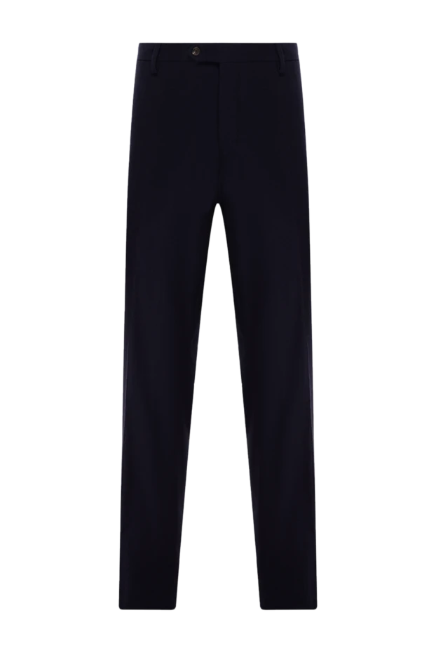 Cesare di Napoli man men's blue wool and cashmere trousers купить с ценами и фото 137745 - photo 1