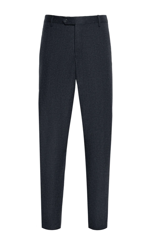 Cesare di Napoli man men's gray wool trousers купить с ценами и фото 137751 - photo 1