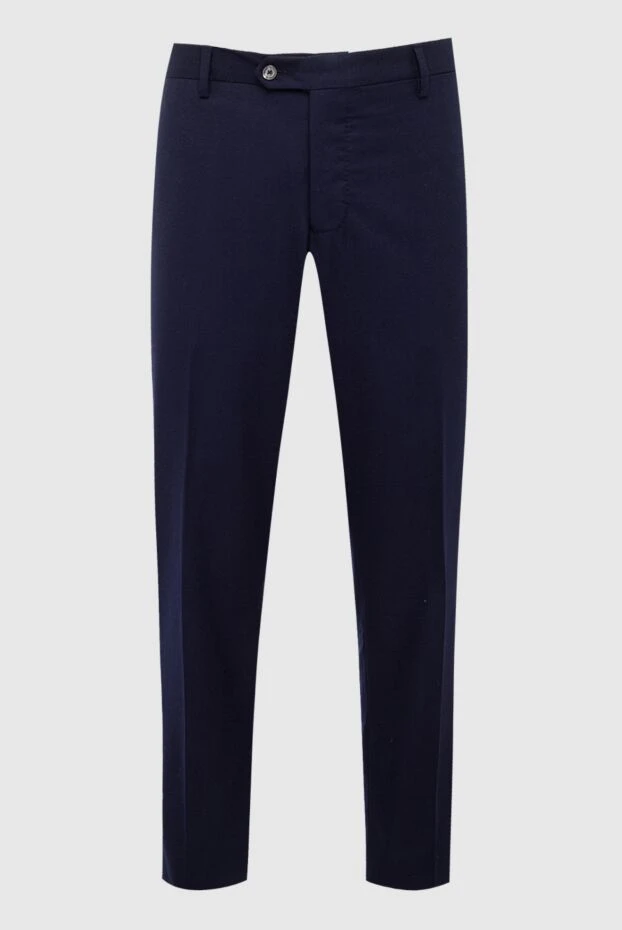 Cesare di Napoli man blue wool trousers for men купить с ценами и фото 137753 - photo 1