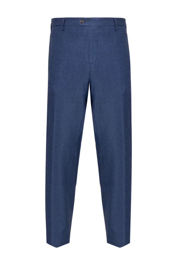 Marco Pescarolo man blue wool trousers for men купить с ценами и фото 137754 - photo 1