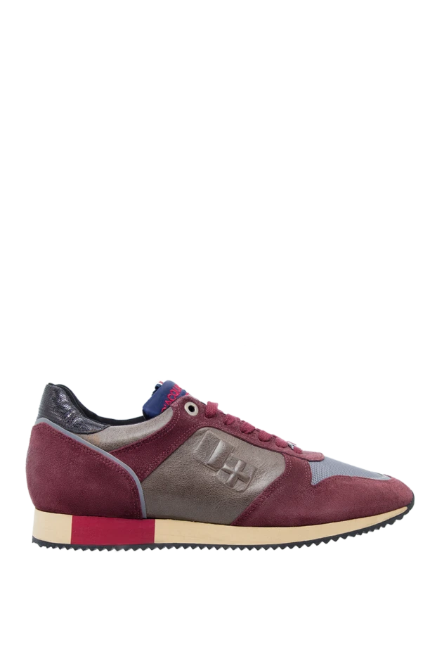 D`Acquasparta man suede sneakers burgundy for men купить с ценами и фото 137829 - photo 1