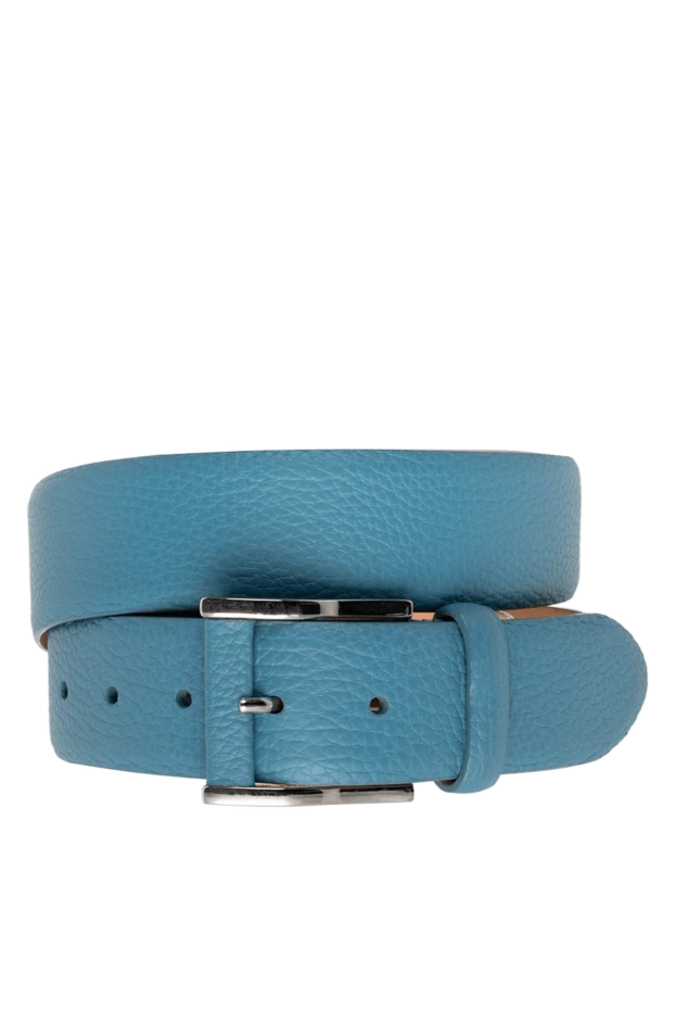 Cesare di Napoli man leather belt blue for men купить с ценами и фото 137846 - photo 1