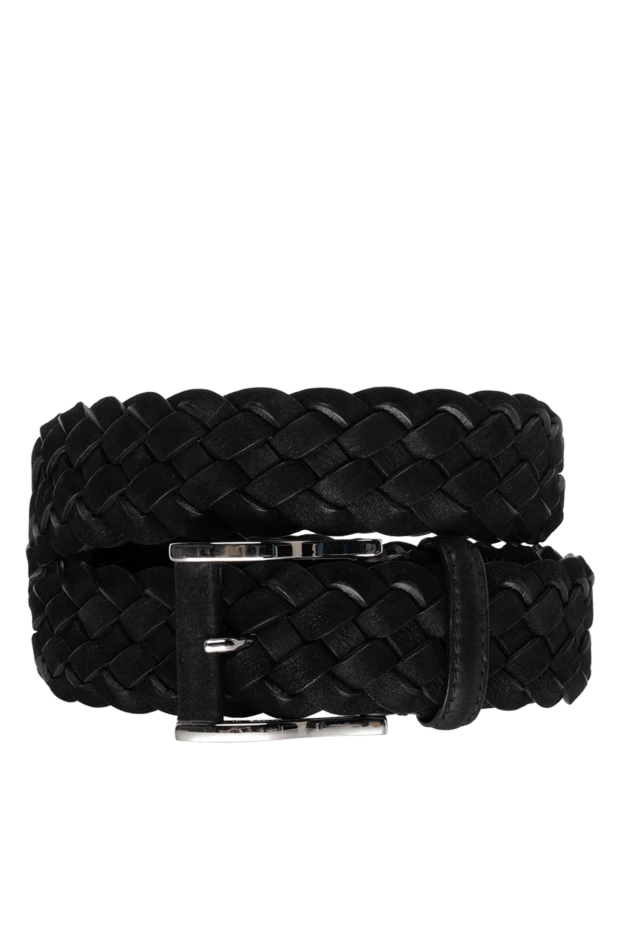 Cesare di Napoli man black leather belt for men купить с ценами и фото 137859 - photo 1