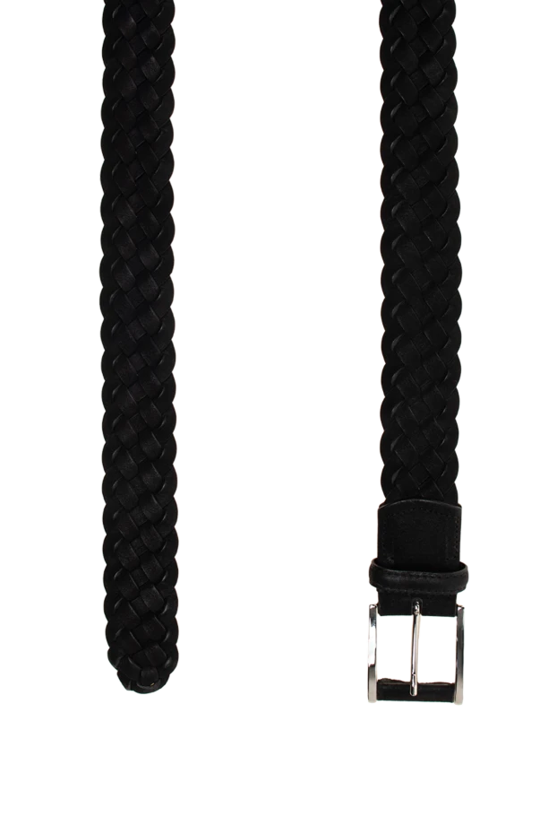 Cesare di Napoli man black leather belt for men купить с ценами и фото 137859 - photo 2