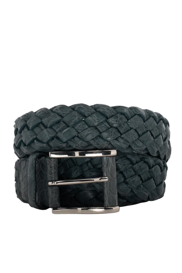 Cesare di Napoli man green alligator belt for men купить с ценами и фото 137878 - photo 1