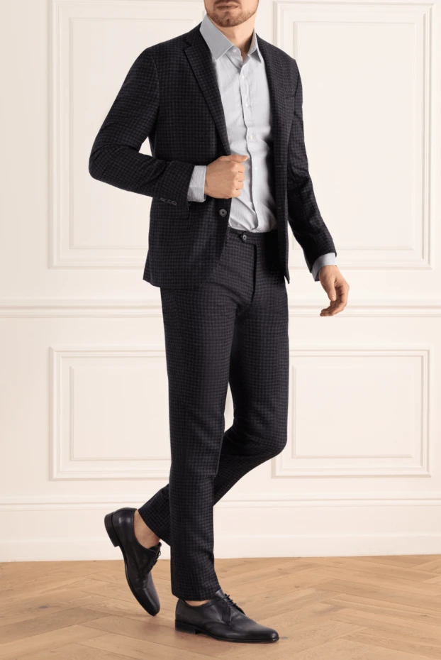 Corneliani man men's suit made of black wool купить с ценами и фото 137909 - photo 2