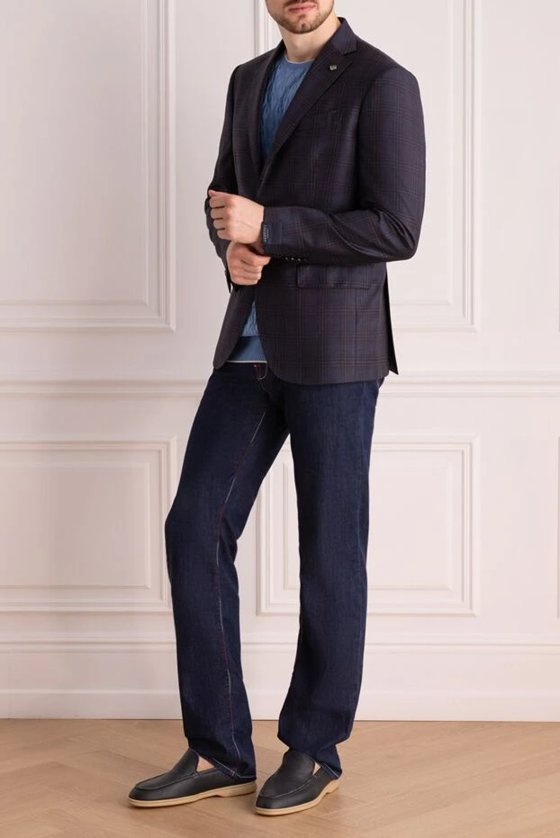 Sartoria Latorre man blue wool jacket for men купить с ценами и фото 137940 - photo 2