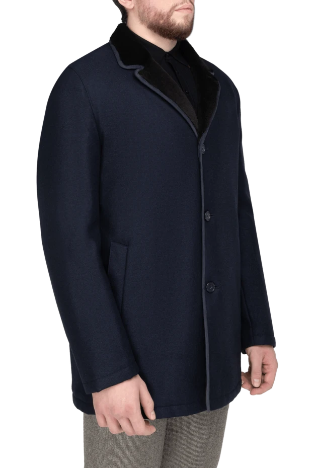 Moorer man men's blue cashmere coat 180223 - photo 3