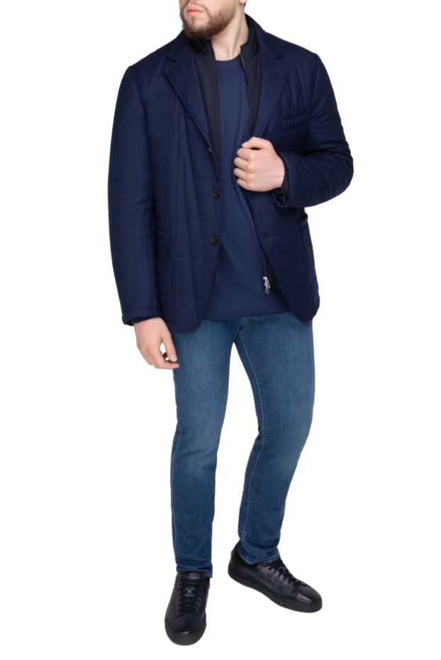 Tombolini man blue wool jacket for men купить с ценами и фото 138216 - photo 2