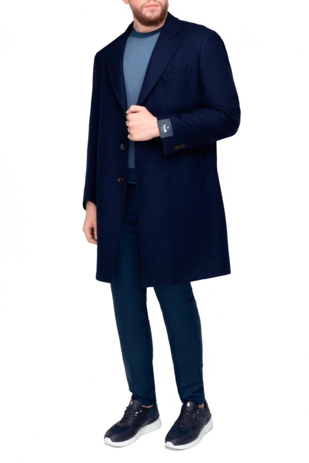 Tombolini man blue wool coat for men купить с ценами и фото 138217 - photo 2