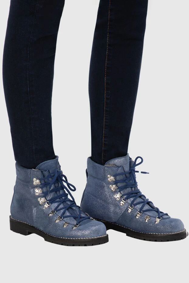 Andrea Ventura woman blue leather boots for women купить с ценами и фото 138229 - photo 2