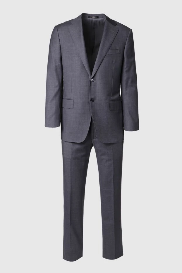 Corneliani man gray wool men's suit купить с ценами и фото 138411 - photo 1