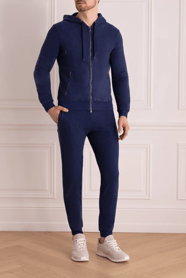 Derek Rose man men's cotton sports suit, blue купить с ценами и фото 138462 - photo 2