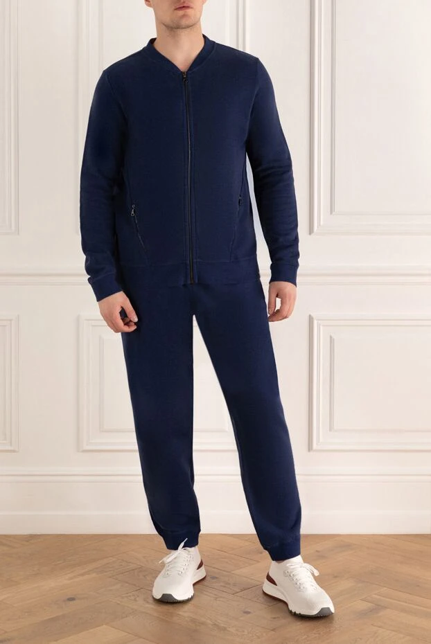 Derek Rose man men's cotton sports suit, blue купить с ценами и фото 138463 - photo 2