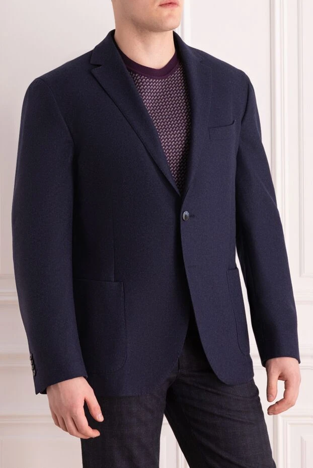 Lubiam ерлерге арналған көк жүн және полиамидті күрте 138508 - фото 3