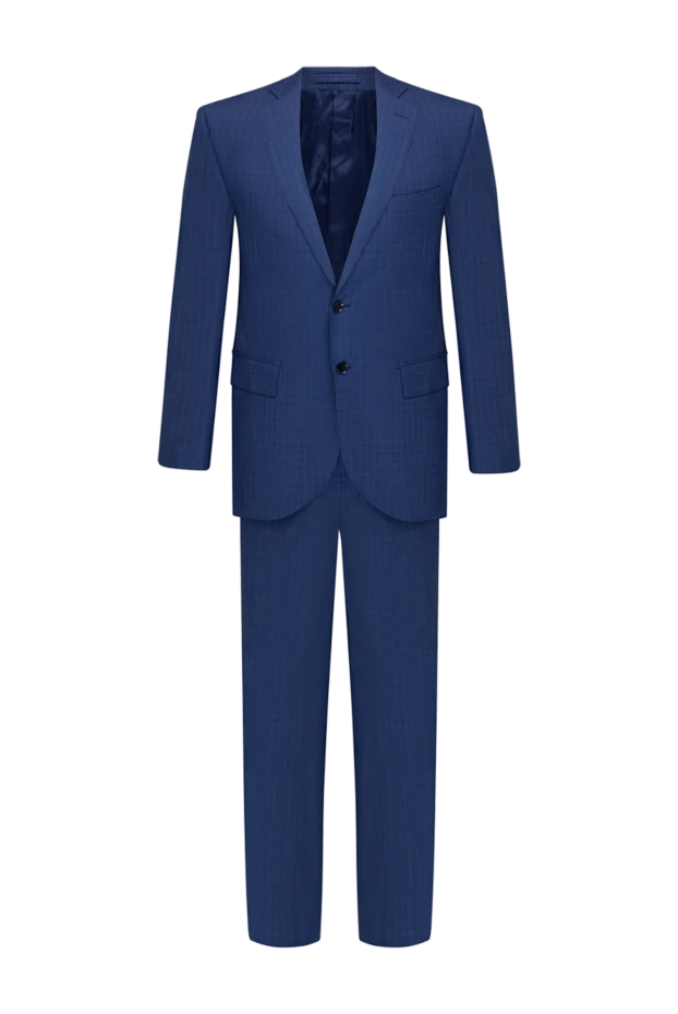 Lubiam man men's suit made of wool, blue купить с ценами и фото 138535 - photo 1