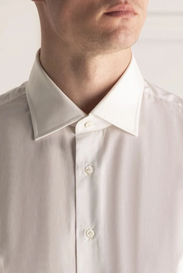 Alessandro Gherardi man white cotton shirt for men купить с ценами и фото 138537 - photo 2