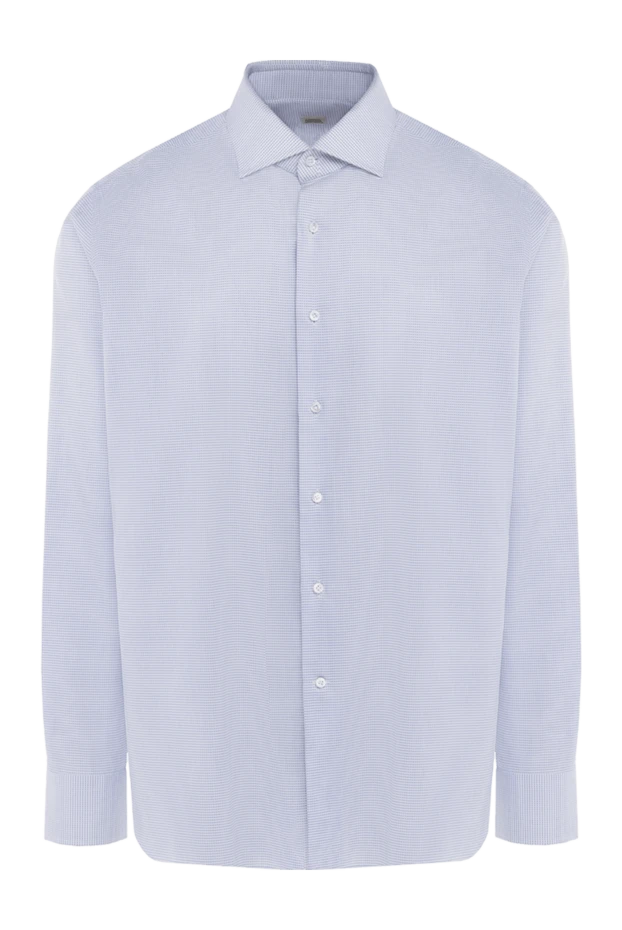 Alessandro Gherardi man blue cotton shirt for men купить с ценами и фото 138544 - photo 1