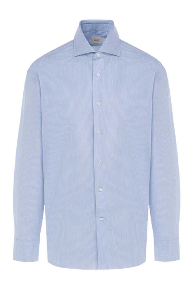 Alessandro Gherardi man blue cotton shirt for men купить с ценами и фото 138691 - photo 1