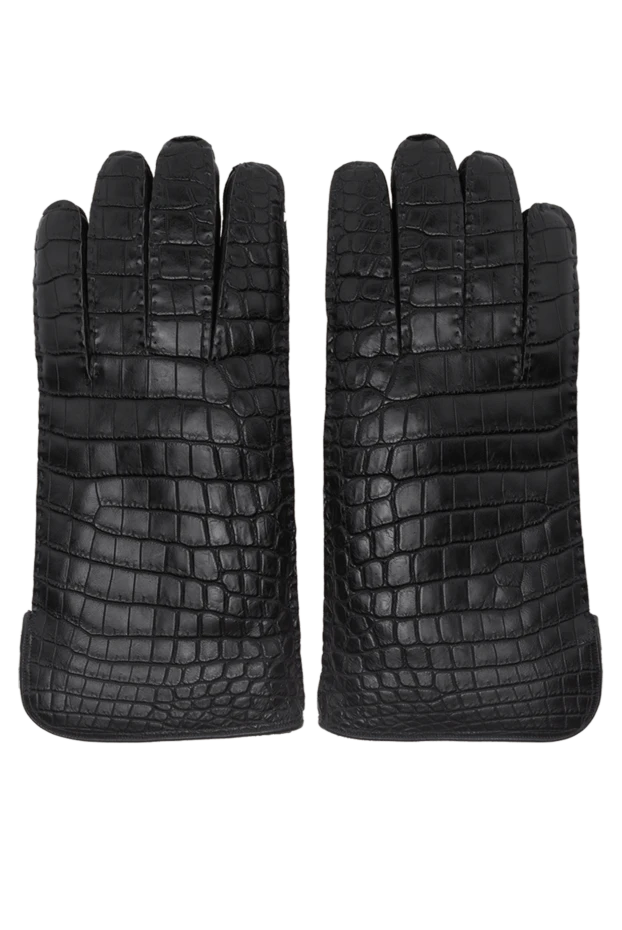 Vaccari man black crocodile leather gloves for men купить с ценами и фото 138728 - photo 1