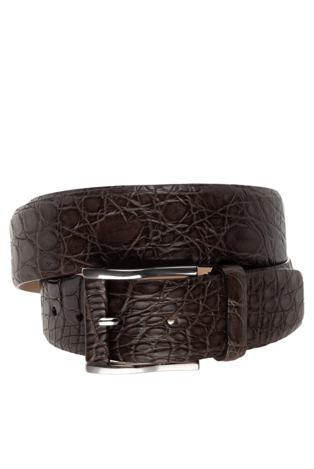 Cesare di Napoli man brown crocodile leather belt for men купить с ценами и фото 138780 - photo 1