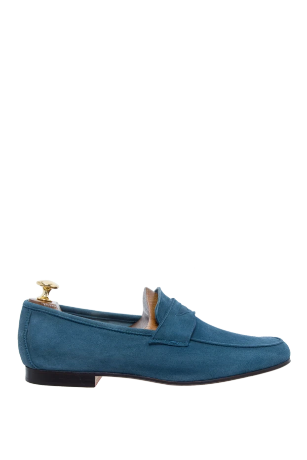 Andrea Ventura man blue suede loafers for men купить с ценами и фото 138825 - photo 1