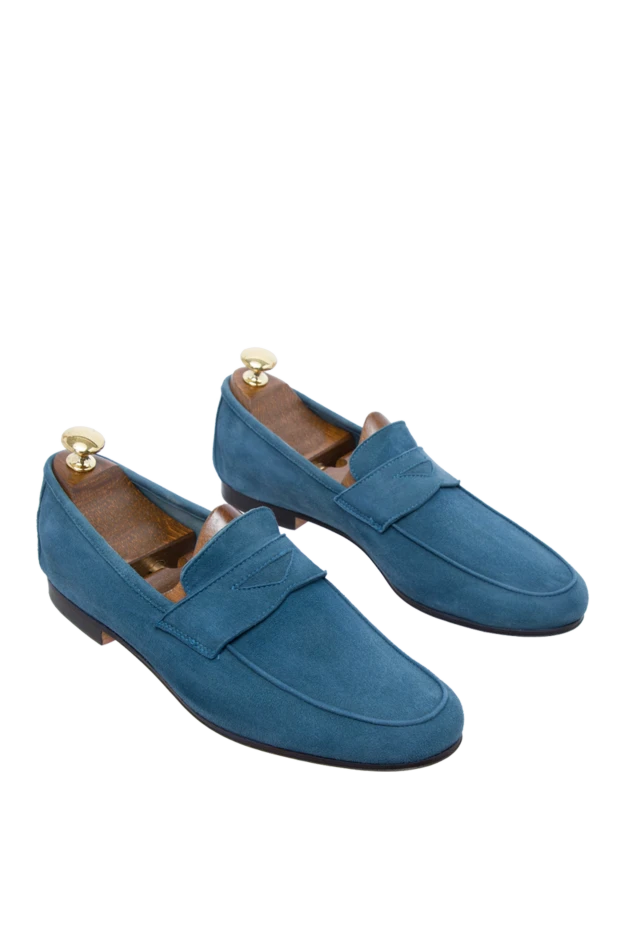 Andrea Ventura man blue suede loafers for men 138844 - photo 3