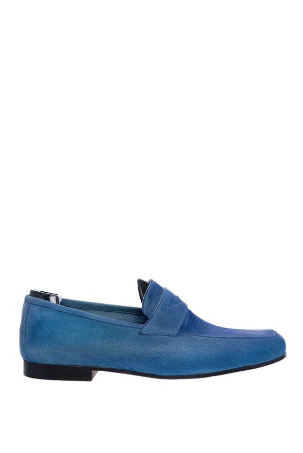 Andrea Ventura man blue suede loafers for men купить с ценами и фото 138833 - photo 1