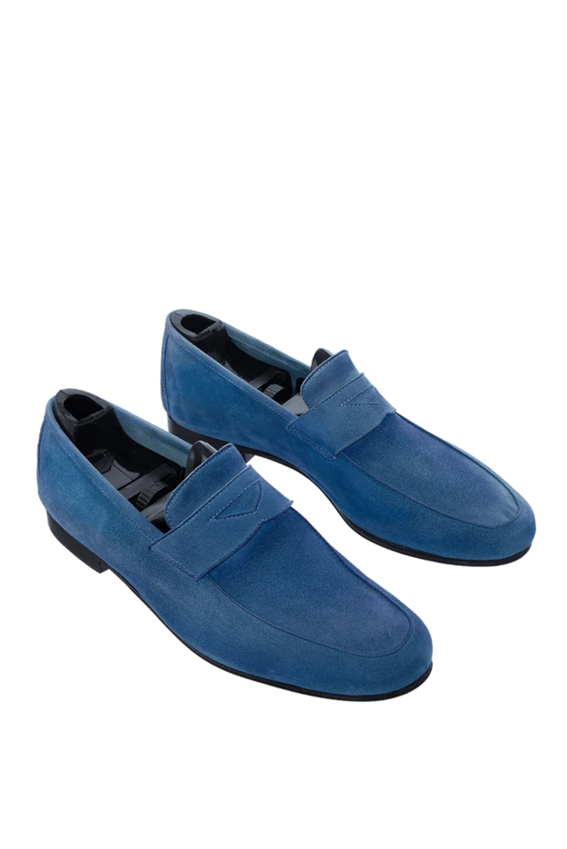 Andrea Ventura man blue suede loafers for men 138844 - photo 3