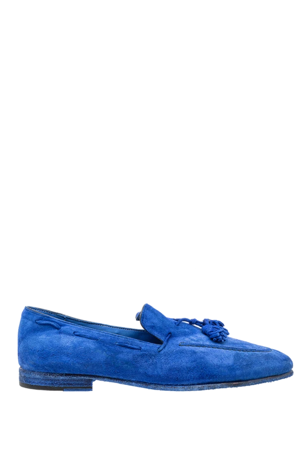 Andrea Ventura man blue suede loafers for men купить с ценами и фото 138837 - photo 1