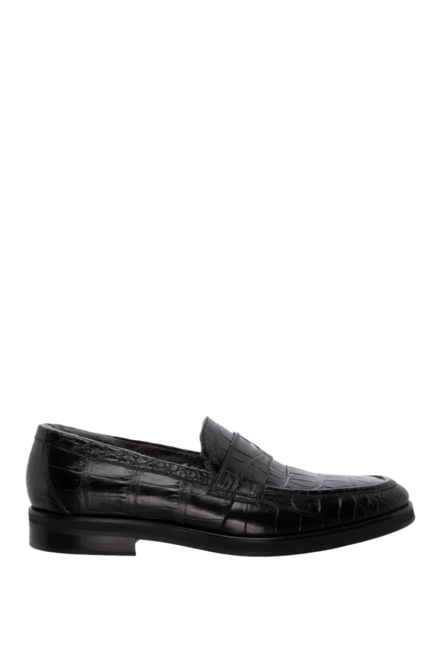 Tardini man black alligator leather loafers for men купить с ценами и фото 138877 - photo 1