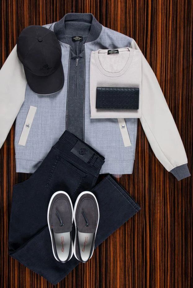 Brunello Cucinelli куртка из шерсти и нейлона серая мужская 138880 - фото 3