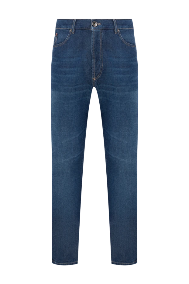 Brunello Cucinelli man blue cotton jeans for men купить с ценами и фото 138906 - photo 1