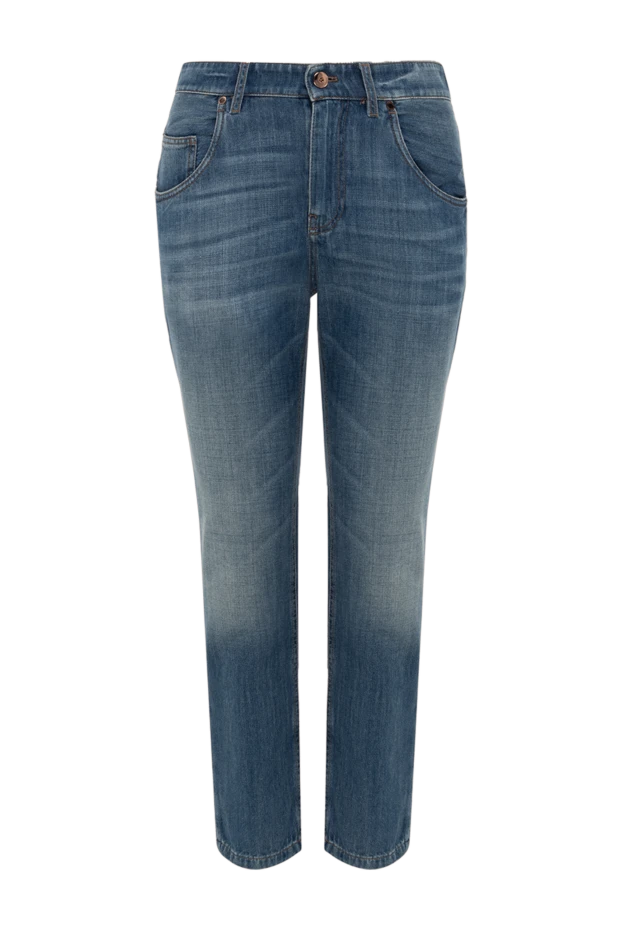 Brunello Cucinelli woman blue cotton jeans for women купить с ценами и фото 138937 - photo 1