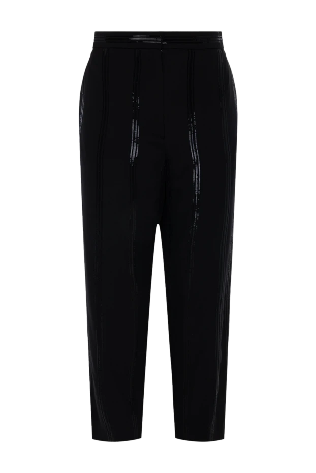 Brunello Cucinelli woman black silk trousers for women купить с ценами и фото 138944 - photo 1