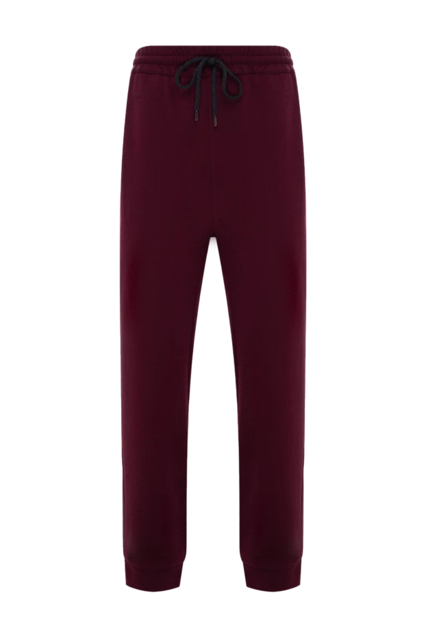 Bilancioni man men's sports trousers made of wool, cotton and polyamide, burgundy купить с ценами и фото 139149 - photo 1