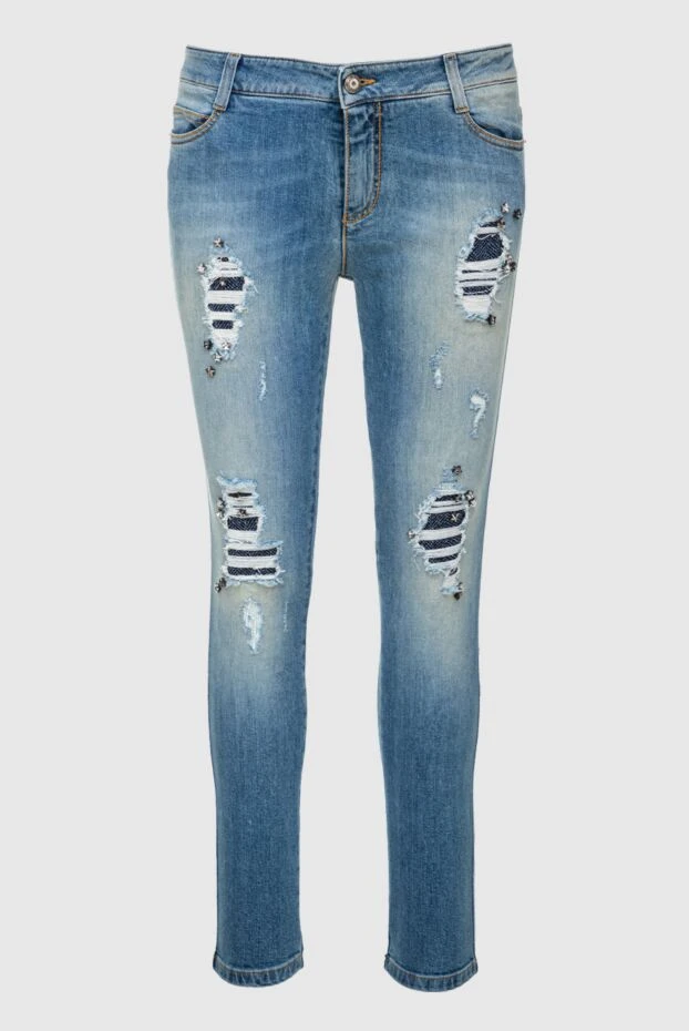 Ermanno Scervino woman blue cotton jeans for women купить с ценами и фото 139160 - photo 1