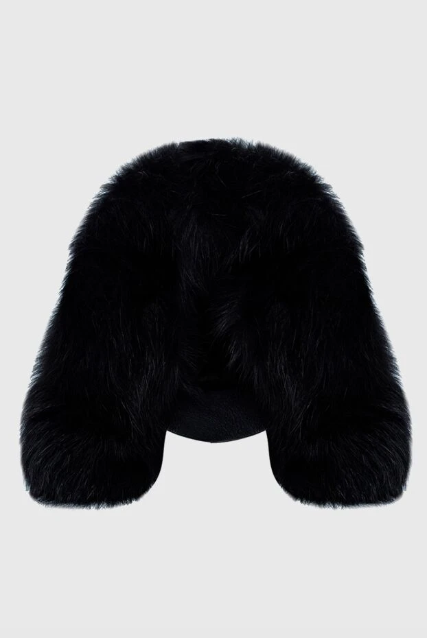 Ermanno Scervino woman black natural fur hat for women купить с ценами и фото 139165 - photo 1