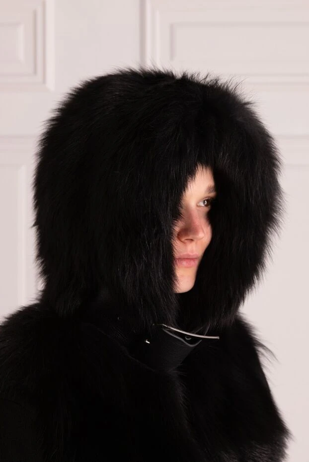 Ermanno Scervino woman black natural fur hat for women купить с ценами и фото 139165 - photo 2