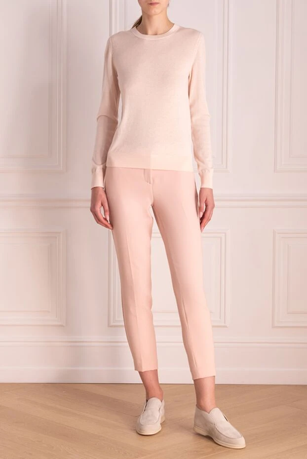 Ermanno Scervino woman pink polyester and acetate trousers for women купить с ценами и фото 139171 - photo 2