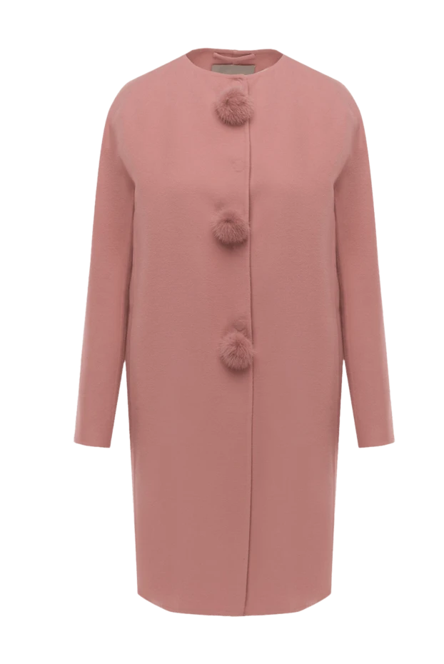 Ermanno Scervino woman women's pink wool coat купить с ценами и фото 139175 - photo 1