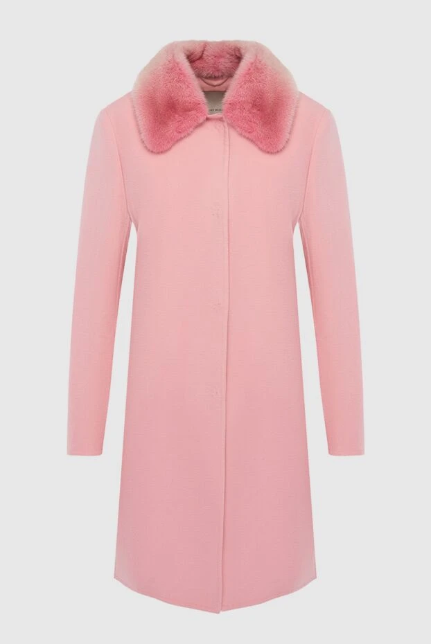 Ermanno Scervino woman women's pink wool coat купить с ценами и фото 139176 - photo 1