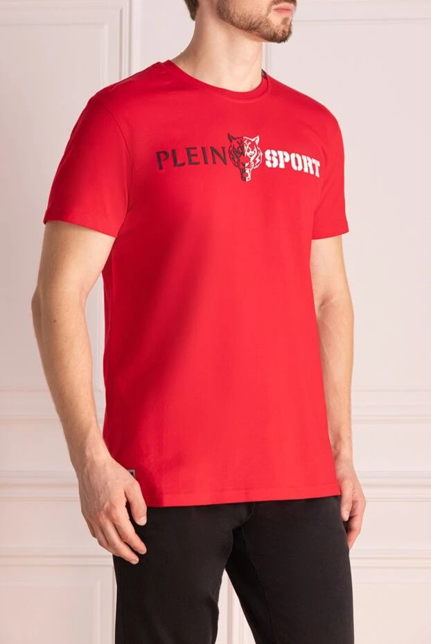 Philipp Plein красная футболка с чёрно-белым логотипом и эмблемой тигра 195684 - фото 3