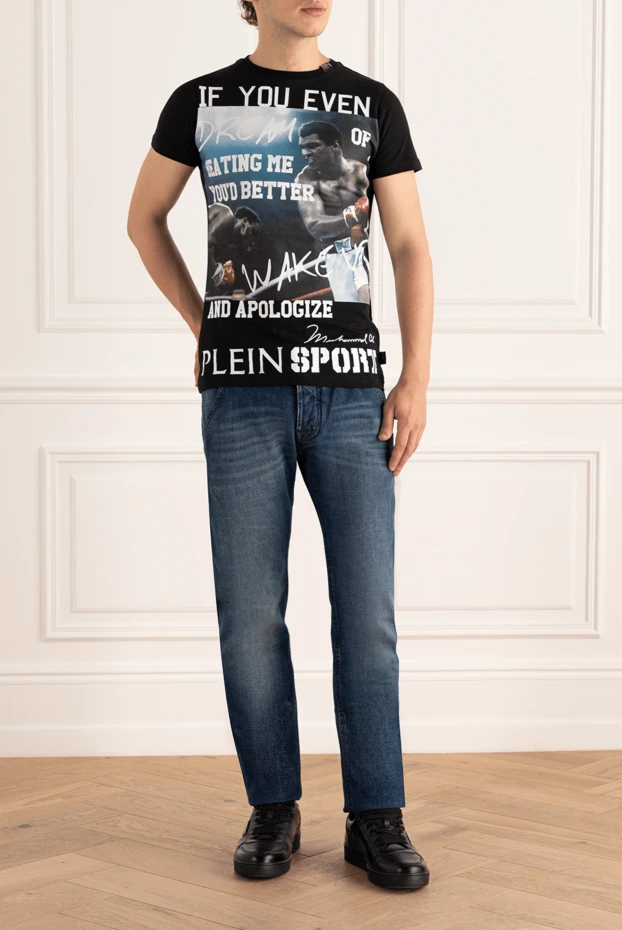 Philipp Plein man black cotton t-shirt for men купить с ценами и фото 139196 - photo 2