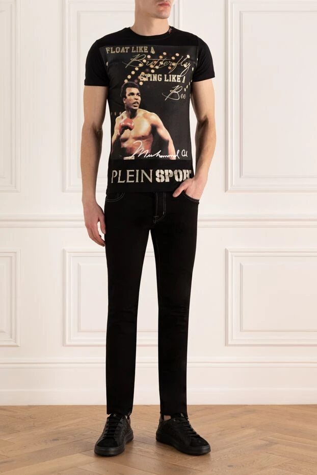 Philipp Plein man black cotton t-shirt for men купить с ценами и фото 139197 - photo 2