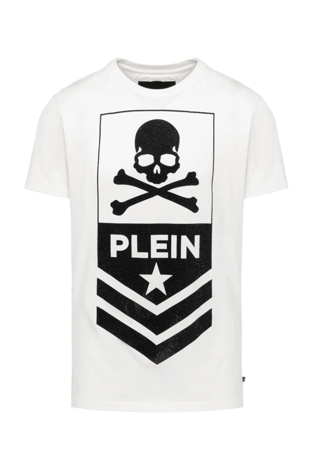 Philipp Plein man white cotton t-shirt for men купить с ценами и фото 139221 - photo 1