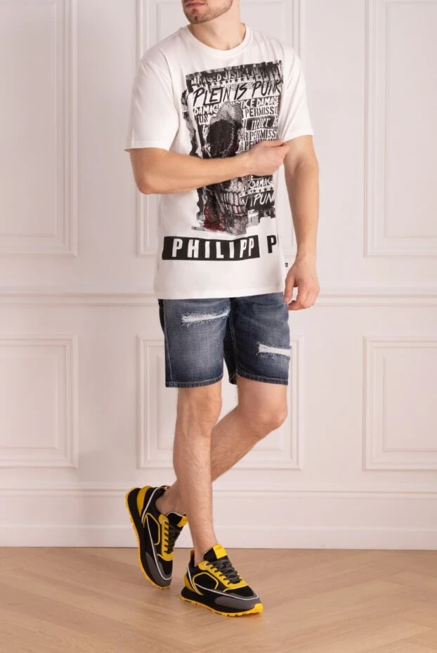 Philipp Plein man white cotton t-shirt for men купить с ценами и фото 139222 - photo 2