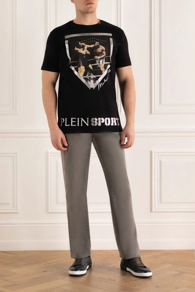 Philipp Plein man black cotton t-shirt for men купить с ценами и фото 139245 - photo 2