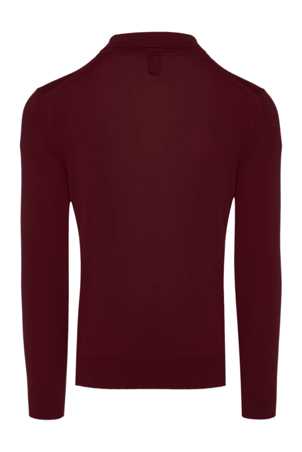 Billionaire man wool long sleeve polo burgundy for men купить с ценами и фото 139264 - photo 2