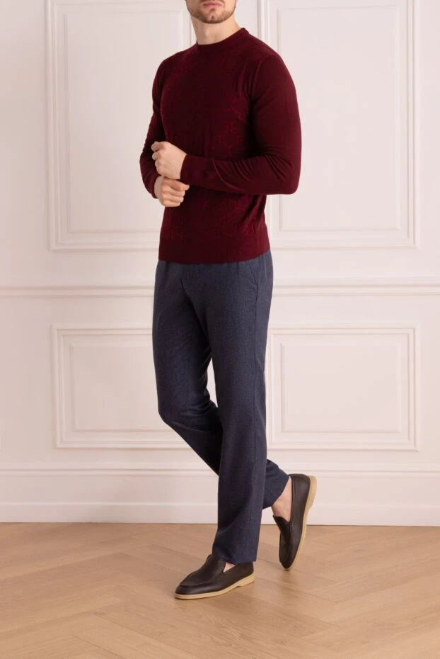 Billionaire man wool jumper burgundy for men купить с ценами и фото 139277 - photo 2